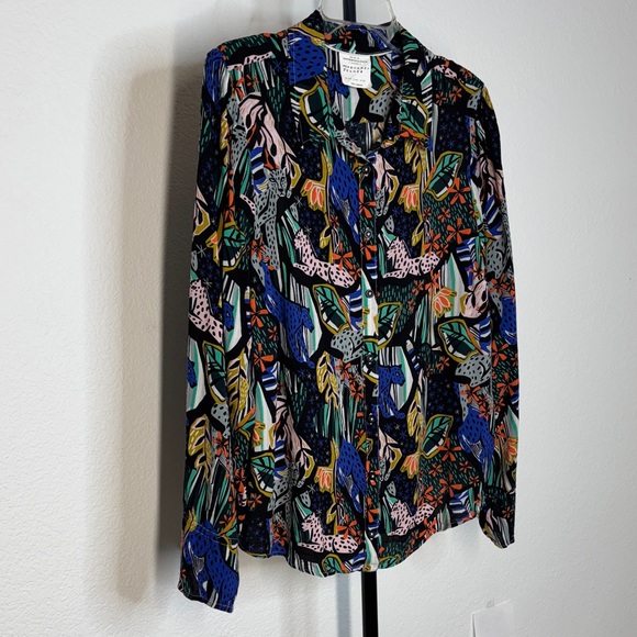 Anthropologie Art of Margaret Jeane Patterned Blouse - Picture 3 of 13